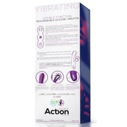ACTION Vibro Rabbit Vibrating Double 10 x 3.5cm Violet